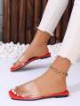 Transparent Slippers for Women - Vibrant Colors, Stylish Design. 