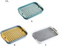 Small Double-Layer Dish Drainer Tray – Compact Resin Kitchen Rack with Drip Tray for Maximum Efficiency. 