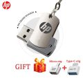 【COD+Ready Stock + FREE Shipping 】 HP Pen Type Driver 32gb 64gb 128gb USB 3.0 256gb 512gb With Key Ring Rotating Rod. 