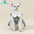 Green Home Cat Dress Friendly to Skin Cat Dress Summer Outfits Dog Clothes. 