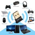 USB Bluetooth Receiver Dongle Mini Plug & Play Bluetooth Adapter for PC Laptop. 