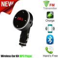 High Quality Wireless Bluetooth Lc_d MP3 Player Car Kit SD MMC USB FM Tran_s_mitter Modulator Car Fm Tran_s_mitter MP3 / WMA Format. 
