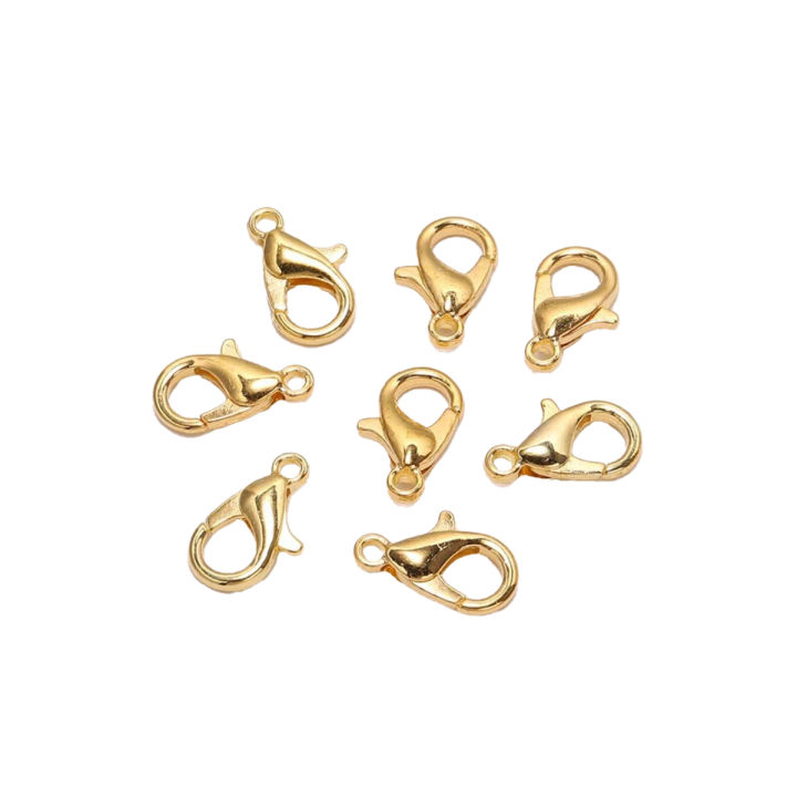 Golden Lobster Locks Chain Locks Jewelry DIY Makings (25 Pcs)