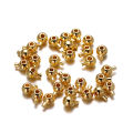 2Pcs/Lot Gold Plated Copper Crimp & End Beads Components for DIY Earrings Necklace Jewelry Makings Findings Accessories. 