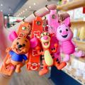 Cute Cartoon Disney Pooh Bear Piglet Eeyore Keychain Car Doll Bag Pendant Keyring Gift for Kids Friends Accessories Wholesale. 