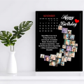 🥰 Best Product 💯 Moon Shaped CUSTOMIZE BIRTHDAY FRAME 24 pics with calender and message of your choice I Customized Photo Frame , Birthday Gift, Anniversary Gift, Wedding Gift, Gift for Friends, Girls,Boys,Fiance,Bestie.. 