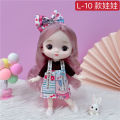 High-profile figure 17 cm Doll Big Head Cute Baby 8 Points BJD Children's Toy Little Princess Girl's Birthday Gift. 