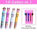 10 colour fancy random character cartoons  ballpoint vibrant Colorful Ballpoint Pens Diary Journal Drawing Pens. 