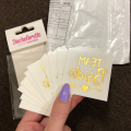 12pcs Combination Golden Team Bride Tattoo Sticker Bride To Be Bachelorette Party Hen Party Bridal Shower Wedding Party Decor. 