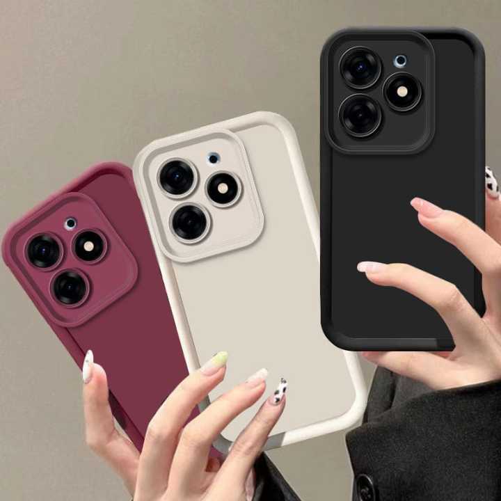 Tecno Spark 20 / Spark 20C / Smart 8 Plus / Smart 8 Pro / Smart 8 / Hot 40i Soft Official Clothe Case with camera protection Back Cover