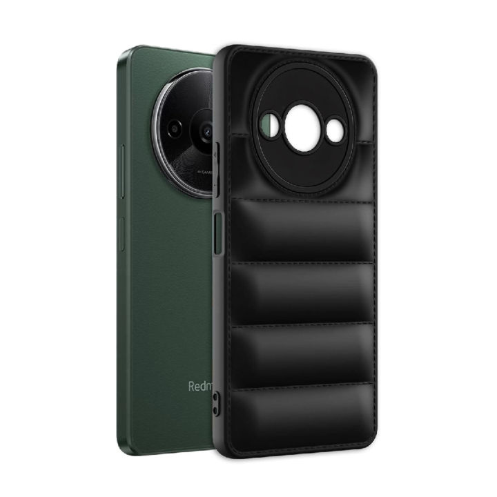 Xiaomi Redmi A3x / A3 2024 Puffer Case With Camera Lens Protection Soft Back Cover