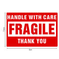Fragile Label Sticker Handle with Care Fragile Stickers 500pcs/roll Red White Shipping Labels Self-adhesive Package Warning Decals Thank Rectangle Labels Fragile Shipping Label. 
