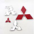 1 x ABS Mitsubishi logo car auto front rear trunk lid emblem badge sticker decal replacement Mitsubishi. 