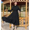 Korean Chiffon Long Frock with Belt. 