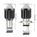 motorcycle H4 LED headlight bulb 1 piece dual color white & yellow. 