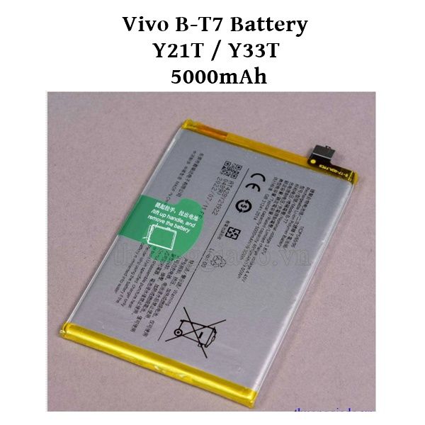 Vivo Y21T / Y33T Battery Replacement B-T7 Battery with 5000mAh _ Silver