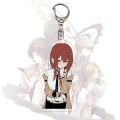 Steins Gate Anime Key Chain Women Makise Kurisu Okabe Rintarou Keychain Man Acrylic Key Ring Pendant Cute Key Holder Ornament. 