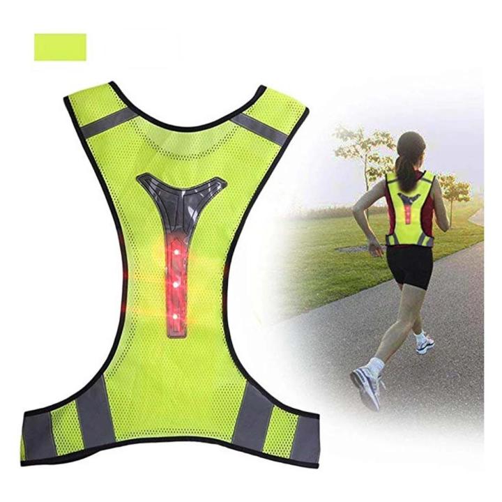 High Visibility Reflective Vest Security Running Vest Cycle Equipment Night Work Tops Chaleco Reflectante Veiligheids Hesje Led