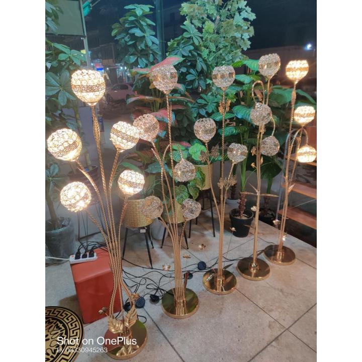metal golden floor lamp