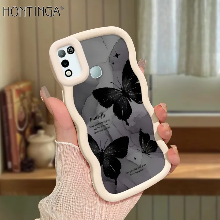 Hontinga%20for%20Infinix%20Hot%2010%20Play%20Hot%2011%20Play%20Back%20Cover%20Black%20Butterfly%20Pattern%20Luxury%20Phone%20Cover%20Soft%20Silicone%20Macaron%20Wave%20Mobile%20Case%20-%20Image%202