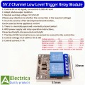 5V 2 Channel Relay Module Low Level Triggered 2-Way 2CH Relay Module with Optocoupler Expansion for Arduino ARM PIC AVR DSP by Electrica. 