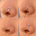 Factory Customized European and American African Perforation-Free Fake Nose Ring   Amazon Hot Sale U Shape Nose Stud Nasal Splint Piercing Jewelry. 