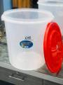 Storage Containers / Storage Bucket with Lid / Storage Containers for Cereals, Pulses & Flour Etc. - Cereals Storage Jar 25Litres Capacity ( Multipurpose Usage) Lid Available in Random Colors. 