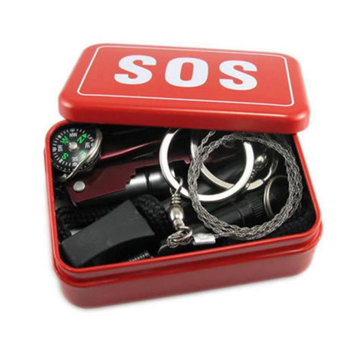 Outdoor SOS Emergency Survival Kit Camping Survival Tools Multi Tool ...