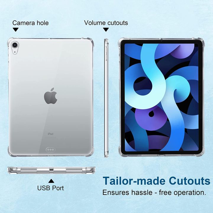 %5BiPad%20Air%204%20/4th%20Generation%20iPad%20Pro%2011%202018%20TPUTransparent%20Shock%20Proof%20Silicone%20%5BWith%20Corner%20Air%20Bag%20Back%20Cover%5D%20%E2%80%93%20Crystal%20Clear%20-%20Image%204