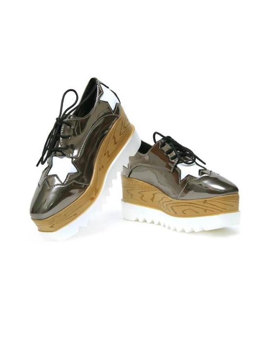Metallic Patent Leather Sneakers For Women
