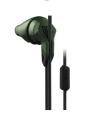 Grip 200 In-Ear Sweat-Resistant Sport Headphones with In-Line 1 Button Microphone - Olive Green. 