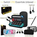 Orzly Switch Lite Accessories Bundle Case & Screen Protector for Nintendo Switch Lite Console, USB Cable, Comfort Grip Case, Headphones, Thumb-Grip Pack. 