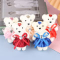 10Pcs 12cm Bear Flower Bouquet Toy Cartoon Doll Teddy Bear Bouquet Graduation Birthday Wedding Gifts Party Decor-Angelia. 