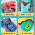 Impact deformable dinosaur toy car kids friction car fall resistant spin racing car boy toy car gift. 