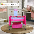 Baby Bed With Swing M7dx In Metal Frame Cot & Cradle With Stand Support & Mosquito Net. 