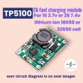 TP5100 1S 2S Battery charging module single double cell 2A fast charging module lithium ion battery charging circuit 18650 battery protection board chip 32650 cell charging module lifePO4 battery cell charging module TP5100 4.2V And 8.4V 2A 18650. 