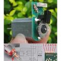 Small 12v dc motor with optical encoder sensor. 