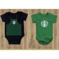 HANIEKT CUSTOMIZED STARBUCKS DESIGN BABY ONESIE. 