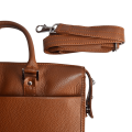 Leather Laptop Bags – 100% Genuine Cowhide Office Briefcase for Men & Women | Stylish Laptop Shoulder Bag with Multiple Compartments – Brown. 