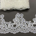Cutwork Embroidered Lace - White. 