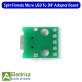 5/10 pcs Micro USB To 5 Pin Dip Connector Socket Type-B Female 5 Pin To Dip 2.54 mm Pin With Soldering Adapter Board connector by Electrica. 