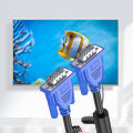 Branded VGA to VGA Monitor Cable Male to Male Cord 1080P Full HD High Resolution for TV Computer Projector-Blue. 