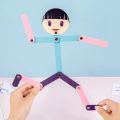 Children Funny Wooden Stick Men Puzzle Classic Smart Game Kids Hand Skill Fine Motor Training Toys for Kid 3 To 6 Years Old Gift. 