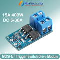 15A 400W MOSFET Trigger Switch Drive Module PWM Regulator Control Panel for arduino. 