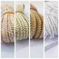 6 yard Flat Metallic Streachabale Braided Cord, 5 mm, DIY Crafts Gift Wrapping Clothing. 