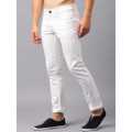 Slim Fit White Denim Pant. 