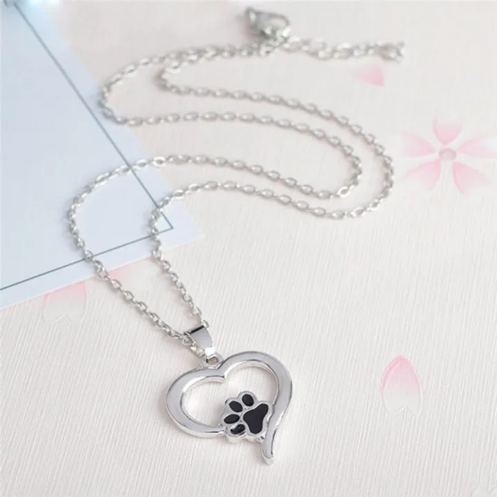 Classic%20Hollow%20Pet%20Paw%20Print%20Necklace%20Cute%20Animal%20Dog%20Cat%20%20Pendant%20Necklace%20Jewelry%20Gift%20Silver%2045cm%20-%20Image%204