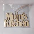 2X Mums Kitchen Wooden Plaque Sign Wall Hangings Wood Words Home Garden Decor. 