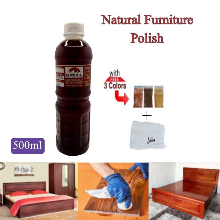 Pure Natural Furniture Polish 500ml  For Wooden or Plywood Furniture/Lakh Dana Polish