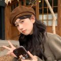 Autumn Winter New Woolen Beret Fashion British Style Painter Caps Retro Versatile Beret Men Women Beret Hat. 